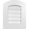 Ekena Millwork Arch Top Surface Mount PVC Gable Vent: Non-Functional, w/ 3-1/2"W x 1"P Standard Frame, 16"W x 18"H GVPAR16X1801SN - alternate 1